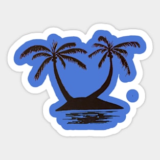 Palm Tree Island Sticker